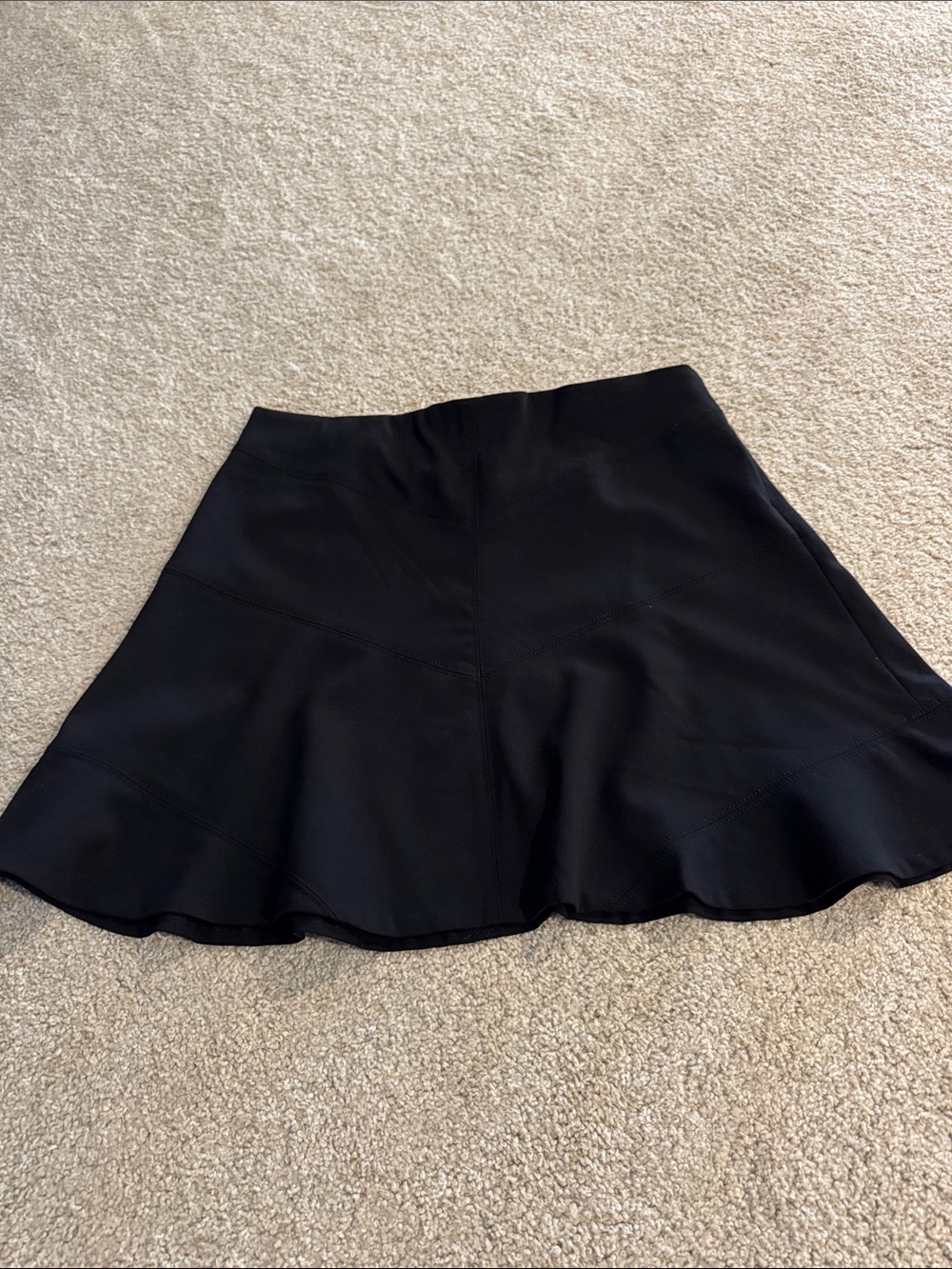 LOFT Black A-Line Flared Skirt